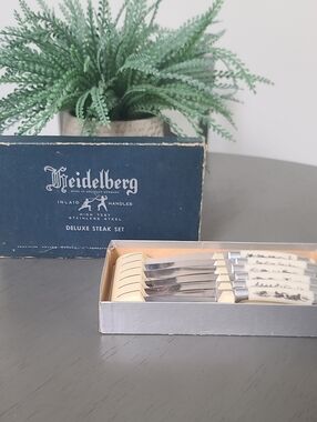 Heidelberg Deluxe Steak Knife Set With Inlaid Handles Set Of 6